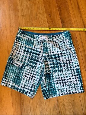 Mossimo Supply Co. Teal Patterned Hybrid Swim Shorts
